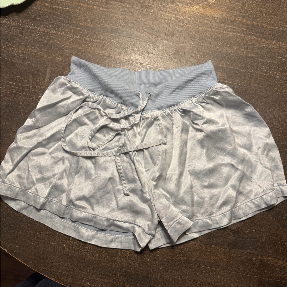 Women's Light Blue Pajama Shorts